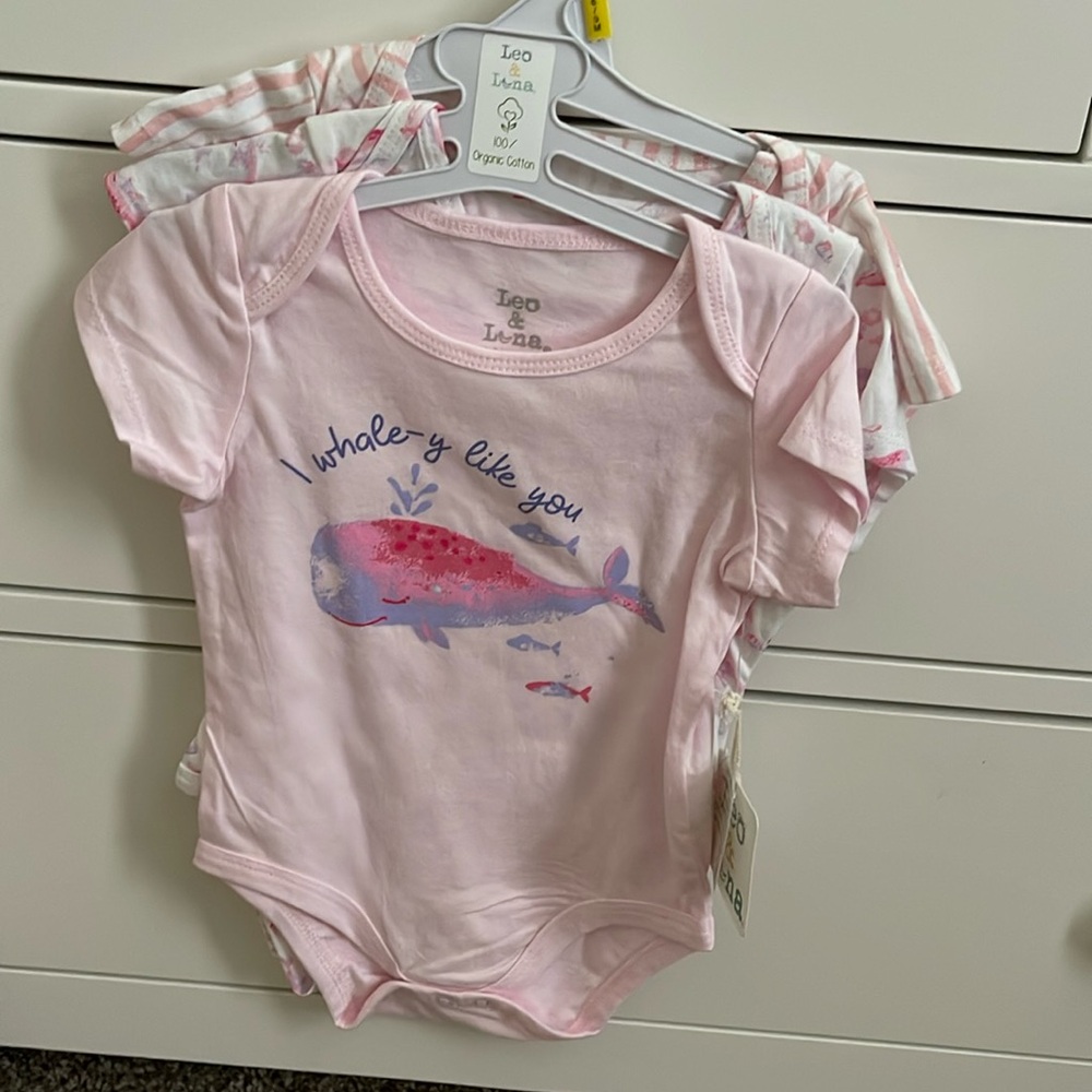 3 PIECE SET OF ONESIES FOR BABY GIRL